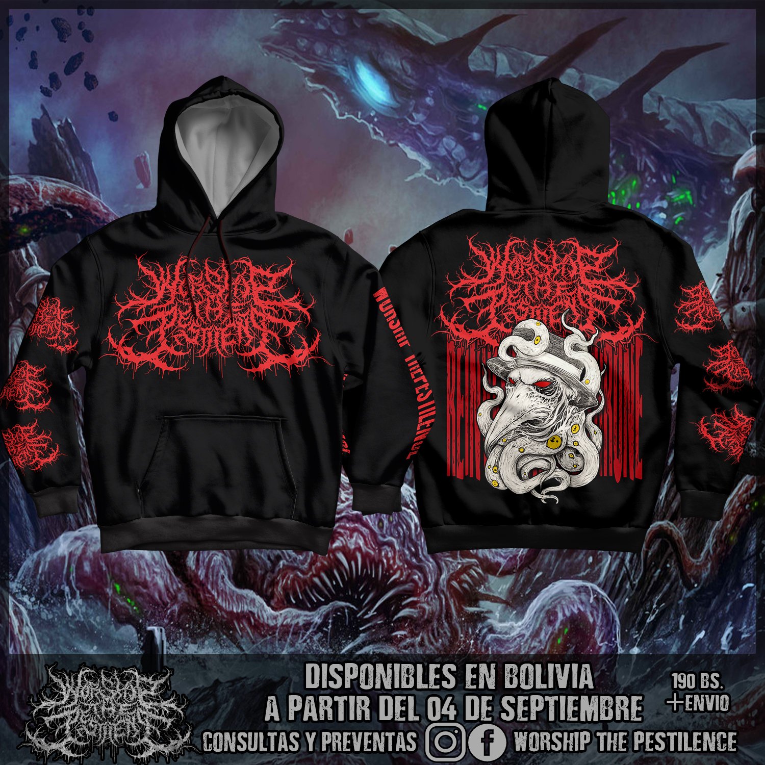 Worship The Pestilence : Hoodie